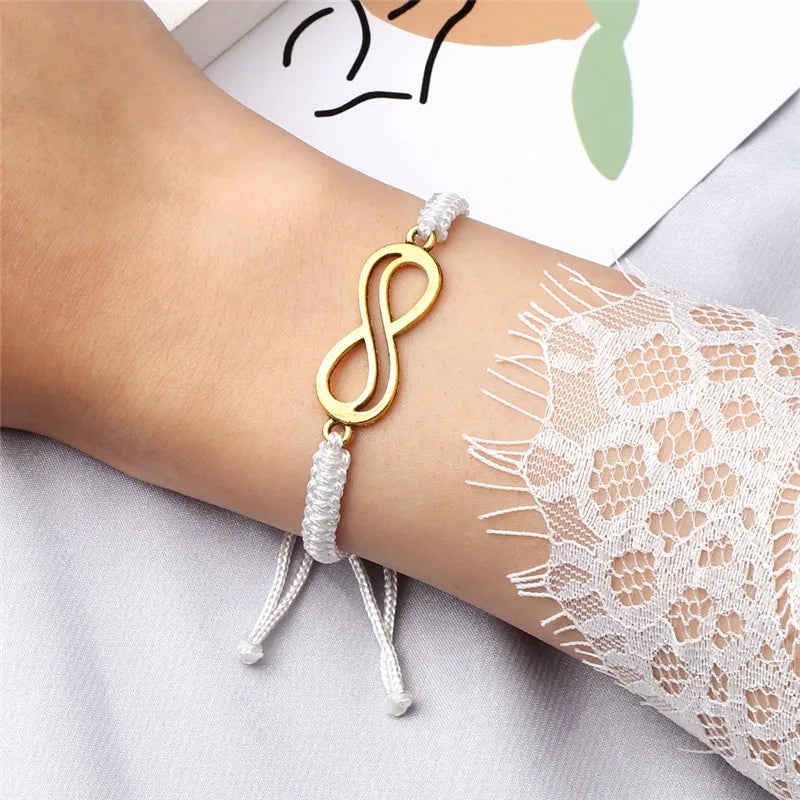 Classic Infinity Bracelet Friendship Braided Adjustable For Couples Men Women Handmade String Charms Bracelets&Bangles Jewelry